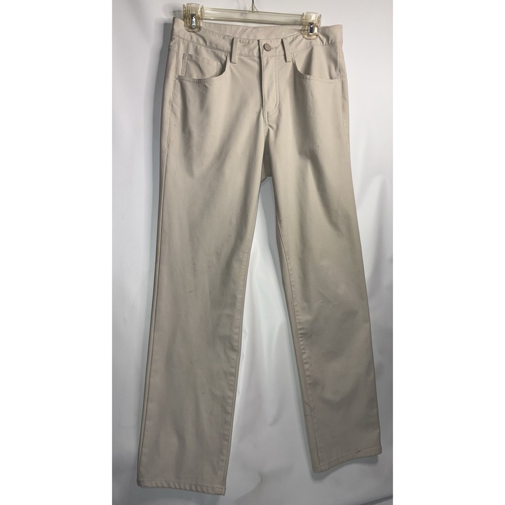 G/FORE Mens Tour 5-Pocket Golf Pants 30x30 (Fits 32x28.5) Off White Beige *flaws